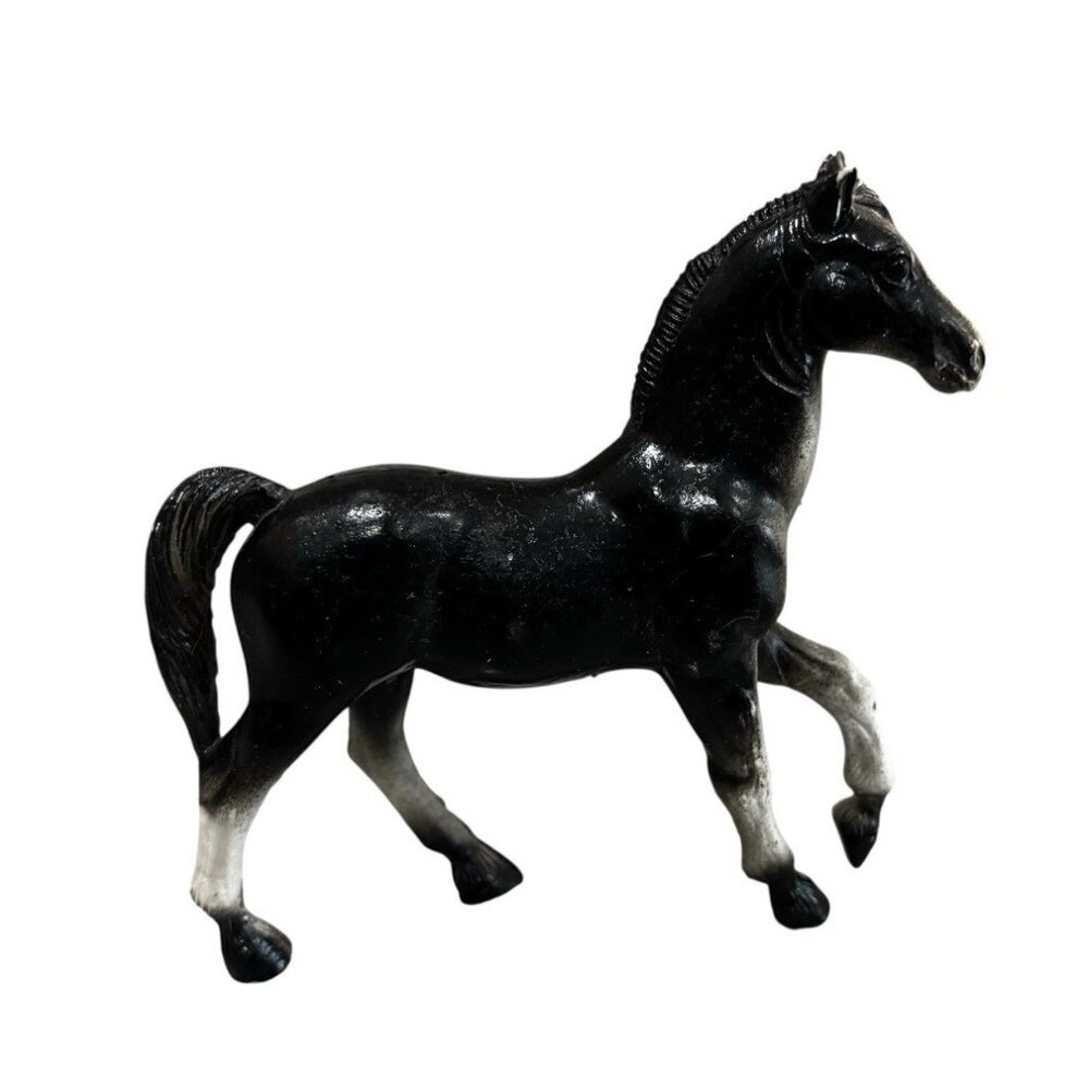 Vintage 1975 Toy Imperial Horse Black 70s Retro Figure 5” Collectible